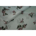 Tissu 100% polyester imprimé de fleurs en satin martelé